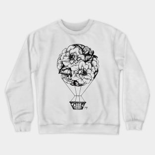 Floral Hot Air Balloon Crewneck Sweatshirt